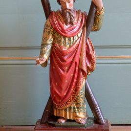 Saint André, bois sculpté, XIXe siècle